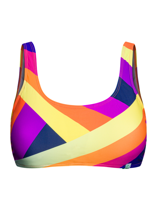 Haut de bikini de sport Couleur arc-en-ciel