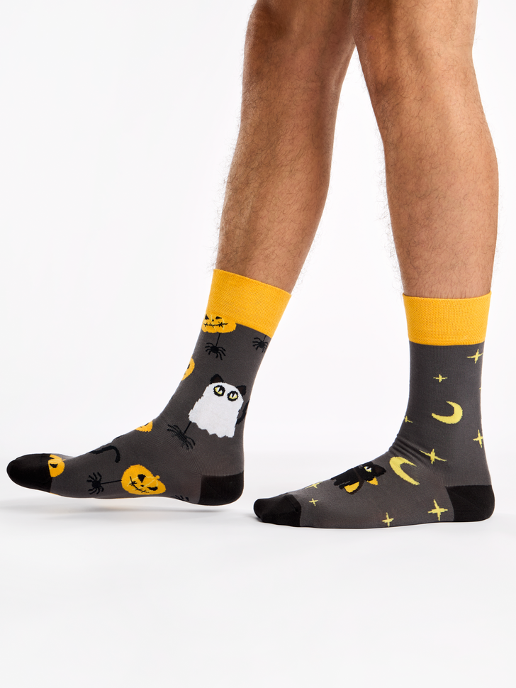 Chaussettes Chat d'Halloween