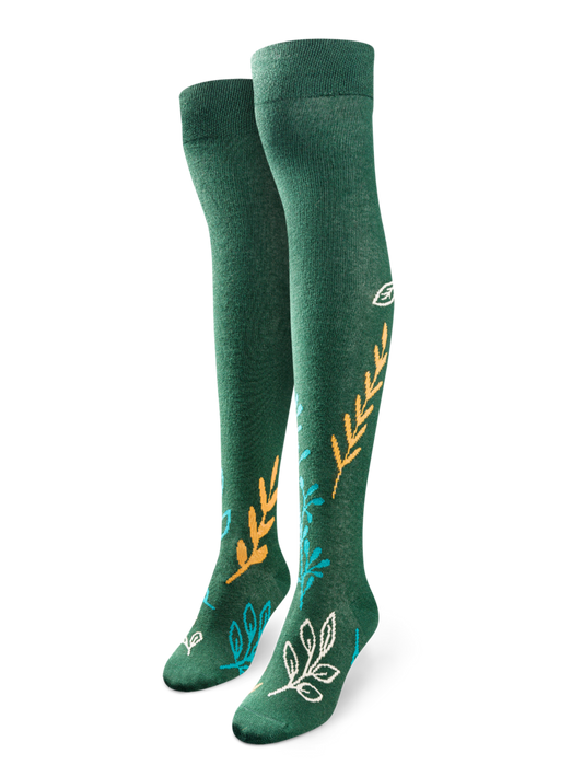 Chaussettes au-dessus des genoux Feuilles d'automne