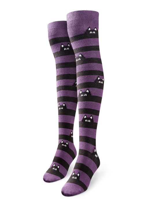 Chaussettes au-dessus des genoux Chats cachés