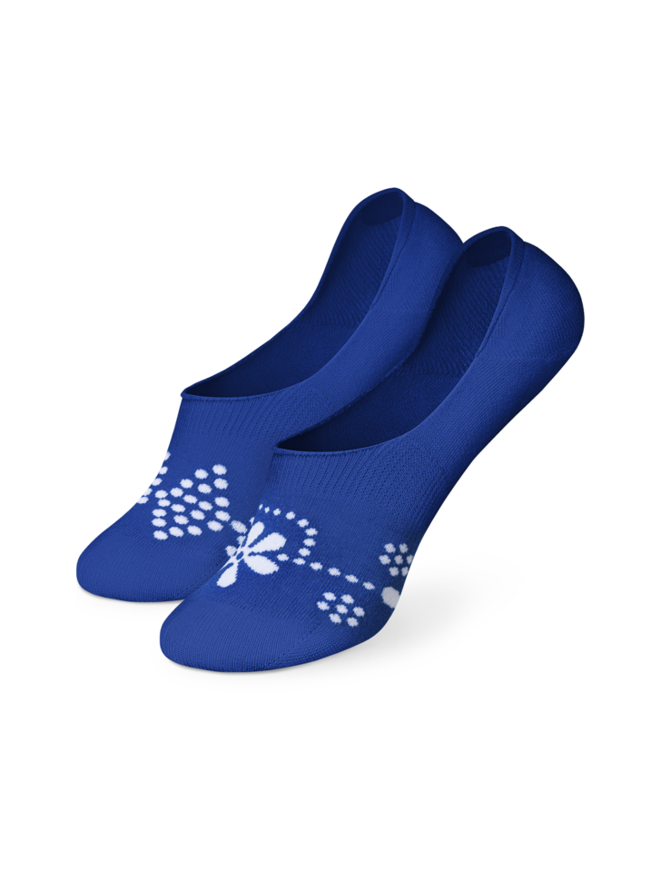 Chaussettes invisibles Cyanotype